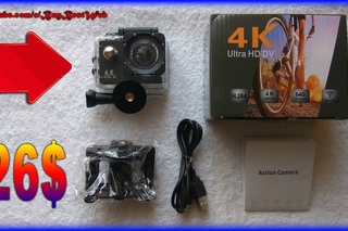 Недорогая экшн камера F60 4K 30fps / 60fps FullHD 16MP WiFi c Gearbest