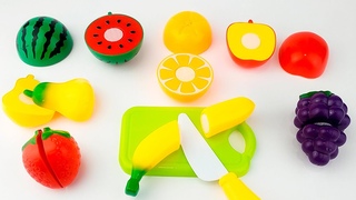 Toy Fruits Cutting Play Transformed into a Real Fruits