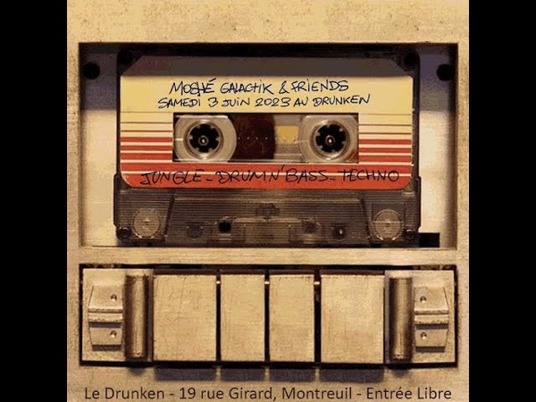 Moshe Galactik + Nocide + Mat Moebius Jungle, Drum n Bass, Techno DJ Set au Drunken (03, 06,