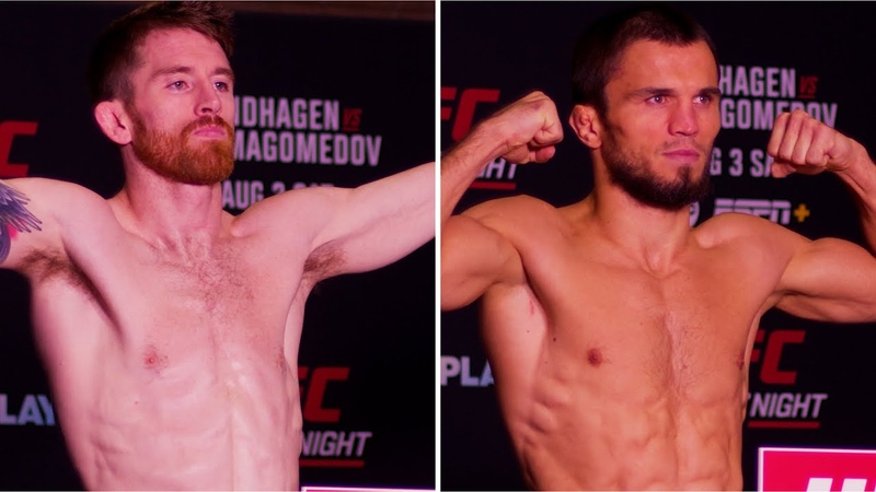 CORY SANDHAGEN VS UMAR NURMAGOMEDOV OFFICIAL WEIGH INS UFC FIGHT NIGHT ABU
