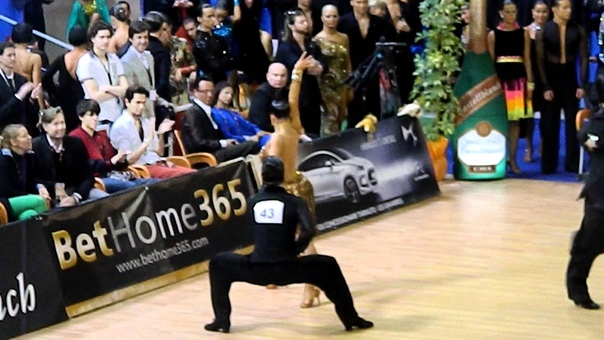 WDSF Cambrils European Latin 2012 Round 1 Joel López Kristina Bespechnova cha