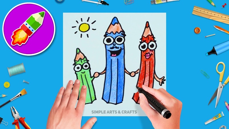 How To Draw A Family Pencil Step By Step DIY