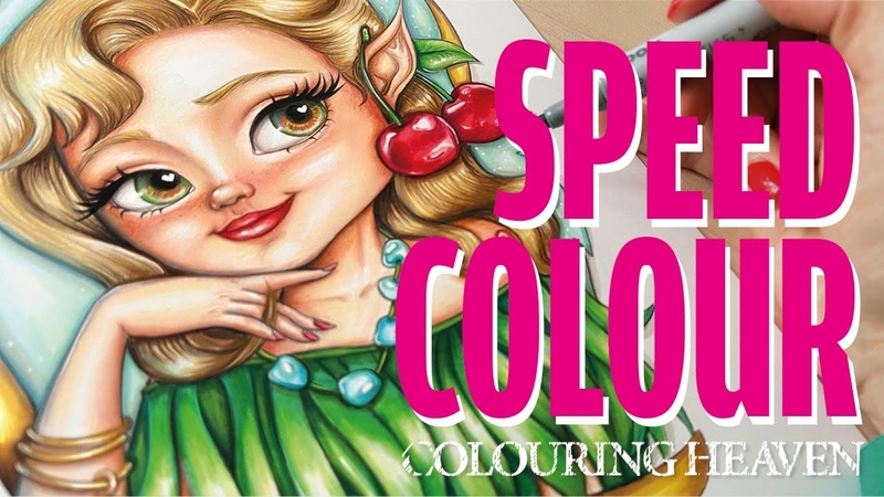 Detailed Little Cuties SPEED COLOURING with pens markers, By Derya