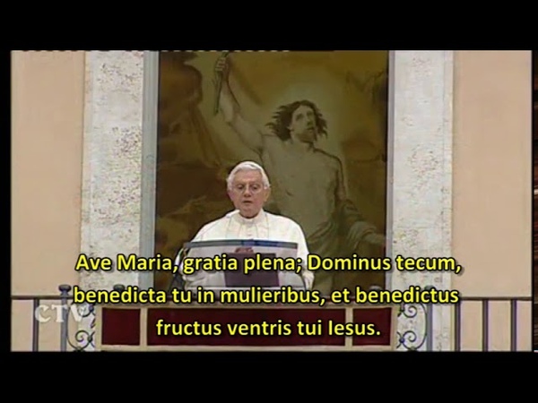 APRENDE A REZAR EL Á NGELUS EN LATÍ N CON EL PAPA BENEDICTO XVI. TAL COMO SE REZA EN