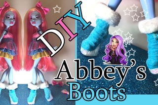 How to customize glitter & flock  Monster High Abbey Boots