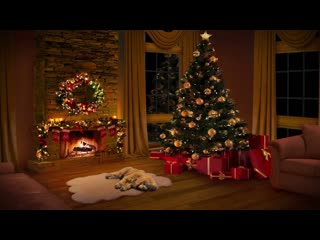 Yule Log with Holiday Music (by Alessia Cara)