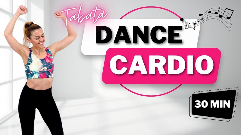 30 Min TABATA DANCE CARDIO FAT BURNING CARDIO AEROBICS KNEE FRIENDLY NO JUMPING FULL BODY
