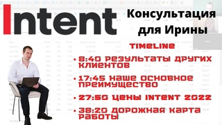 Консультация для Ирины. Дорожная карта и цены Интент 2022. Таймлайн в описании