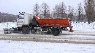 Техника вышла на уборку снега Новочебоксарск 1 12 2019