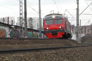 Электропоезд ЭД4М-0002 станция Москва-Рижская