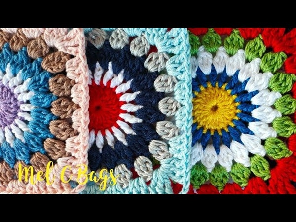 Granny Square GIRASOLE (mattonella della Nonna) VIDEO TUTORIAL 1 Parte Mel