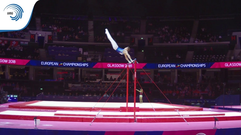 Mikhail KHUDCHENKO ( RUS) 2018 Artistic Gymnastics Europeans, junior qualification horizontal