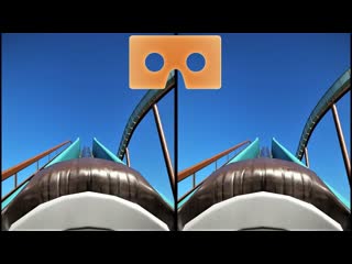 VR 3D video Water Roller Coaster  3D SBS VR box google cardboard