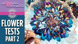 LiaDiaDesigns | FLOWER Testing! Part 2 - Peacock or Mardi Gras - Epoxy Resin Flower Coasters