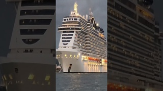 MSC SEASHORE SAINDO DE SANTOS @naviodecruzeiroenovidades maior  #cruzeiro porto #msc  #navio #shorts