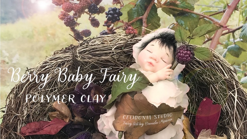 Berry Baby Fairy sculpted from polymer