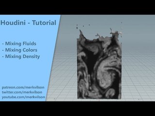 Mixing Fluids & Colors (No Vex/No coding) - Houdini quick tip