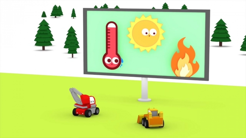 Big Bubbles the Giant Slide Learn with Tiny Trucks Educational cartoons for