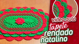 Tapete Rendado Natalino | Carla Cristina & Crochet HD
