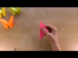Basteln_ Origami Schmetterling falten mit Papier. Bastelideen Muttertag_ DIY Mut