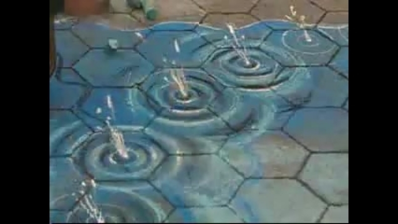 3 D картины на асфальте Джулиан Бивер ( Julian Beever) за