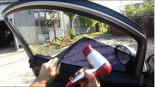 Как снять тонировку с авто за 5 минут. Передние стекла