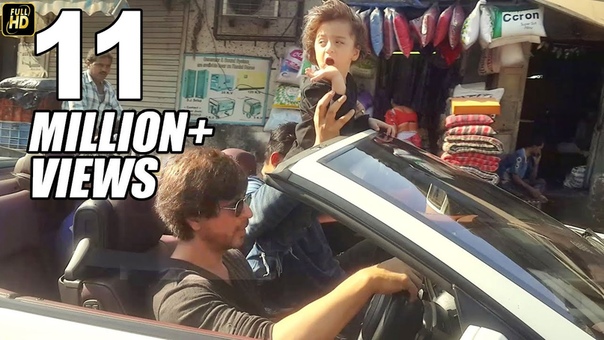 Shahrukh Khans CUTE Son Ab Ram Enjoying Open Car Ride On Mumbai
