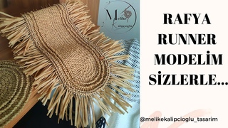 Ykanabilir rafya ipimle runner modelim sizlerle..#supla #bohemia #crochet