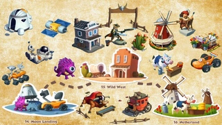 Coin Master прохождение 14 Moon Landing,15 Wild West and 16 Netherland