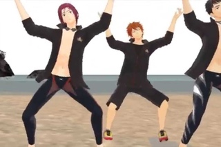 [Free! MMD] -Gentleman- Rin, Sosuke and Momo