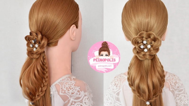 Peinados Cool, Coleta baja con trenza para Cabello