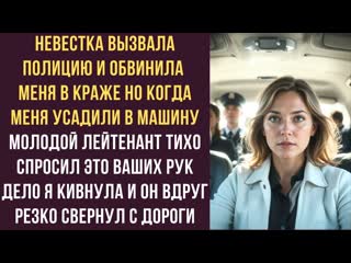 Невестка вызвала полицию и обвинила меня в краже Но когда меня усадили в машину молодой лейтенант