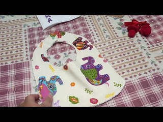 BABERO,BANDANA Y TOALLITA DE BUCHE MANUALIDADES Y PACHTWORK