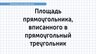 Занимательная математика. Задание №1. Площадь прямоугольника