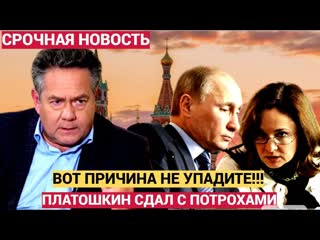 СРОЧНО! ПЛАТОШКИН ВОТ ПОЧЕМУ ПУТИН НЕ МОЖЕТ УБРАТЬ НАБИУЛЛИНУ! НЕ УПАДИТЕ