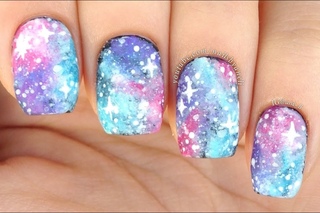 Nail Art Tutorial: Easy Pastel Galaxy Print (perfect for beginners!)