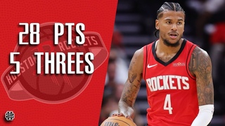 Jalen Green 28 pts 5 threes vs Hornets 24/25 season