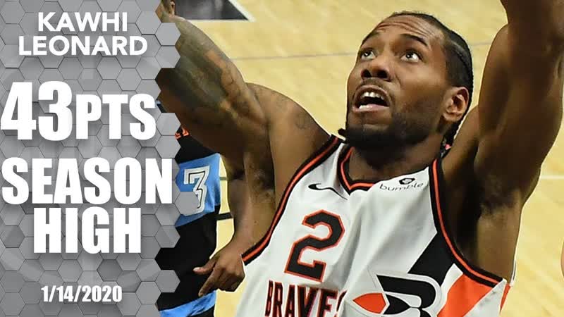 Kawhi Leonard drops season high 43 points in dominant outing vs. Cavaliers, 2019 20 NBA