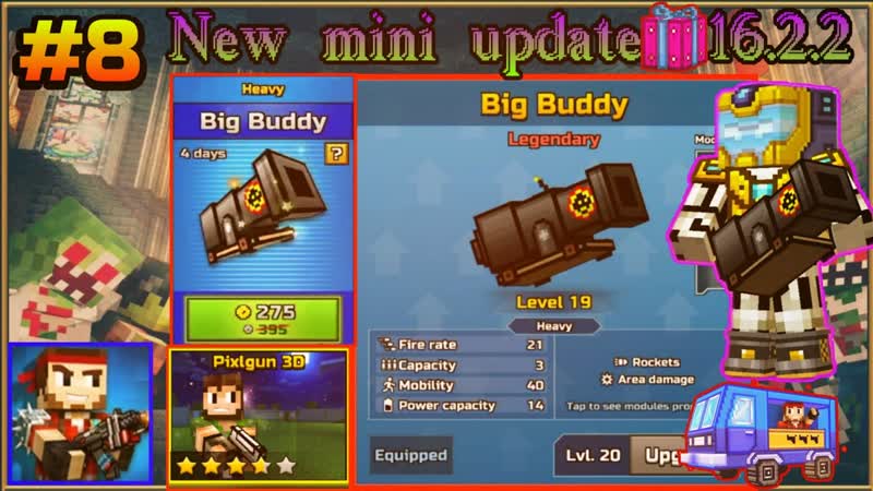 Pixel gun 3d. Walkthrough part 8. Big buddy New mini