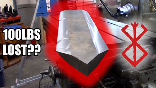 Machining the massive blade bevels || Guts’ Dragonslayer from Berserk (Part 2)