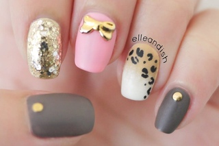 Matte Ombré Leopard Nails (Toothpick & Sponge)